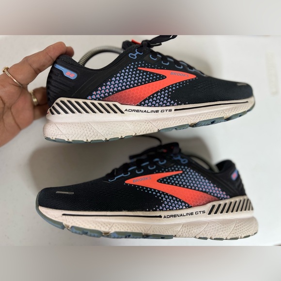 Brooks Adrenaline GTS 22 Black Purple Coral Women’s Sneakers Size 8.5 - Picture 7 of 10